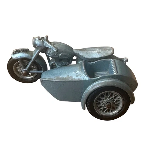 Vintage 1960's Matchbox Lesney No 4 Triumph T110 Motorcycle and Sidecar Blue