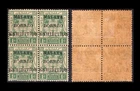 Kelantan "Malaya Borneo Exhibition" 1c, bock of 4, mint original gum.