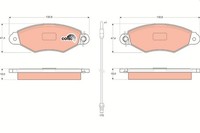 TRW Bremsbelagsatz Scheibenbremse Cotec GDB1402 FüR Renault FC0 X76 KC0 Kubistar