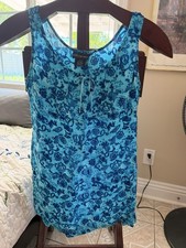 Vintage 90’s no boundaries Blue Floral Paisley Look Mini Dress Boho Fairy Hippie