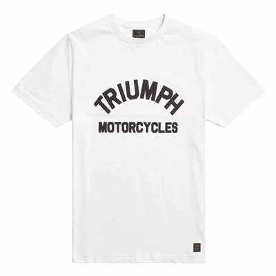 Triumph Motorcycles Burnham White Crew Neck Tee Shirt - MTSS20008