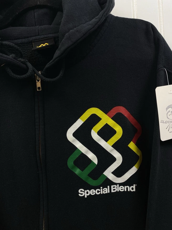 Sudadera con Capucha Vintage Y2K Mezcla Especial Para Hombre Grande Negra Snowboard Rasta Logo Burton Foto 2 de 4