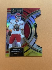 2023 Panini Select Premier Patrick Mahomes II Red & Yellow Prizm Die-Cut #140