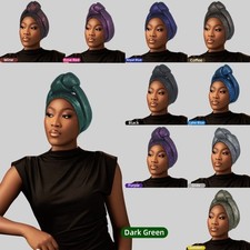 Hijab Cap Aso Oke African Headtie Auto Gele Nigerian Women Turban Hat Chemo Cap