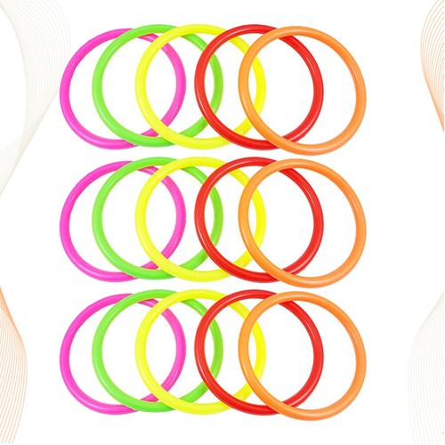 15 Pcs Plastic Circle Rings Outdoor Kids Toys Throwing for Games Props ...