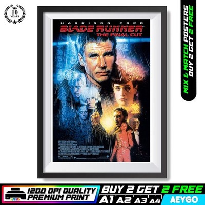 BLADE RUNNER Film Kino Film Wandbild Größe Bild Poster Druck Kunstwerk