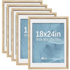 VCK 18x24 Poster Frame 5 Pack - Natural Wood Grain, High-End Wood Picture Fra...