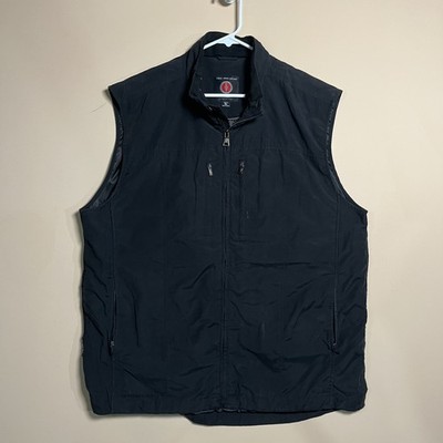 Scottevest Full Zip Black Utility Travel Vest Men's Size XL