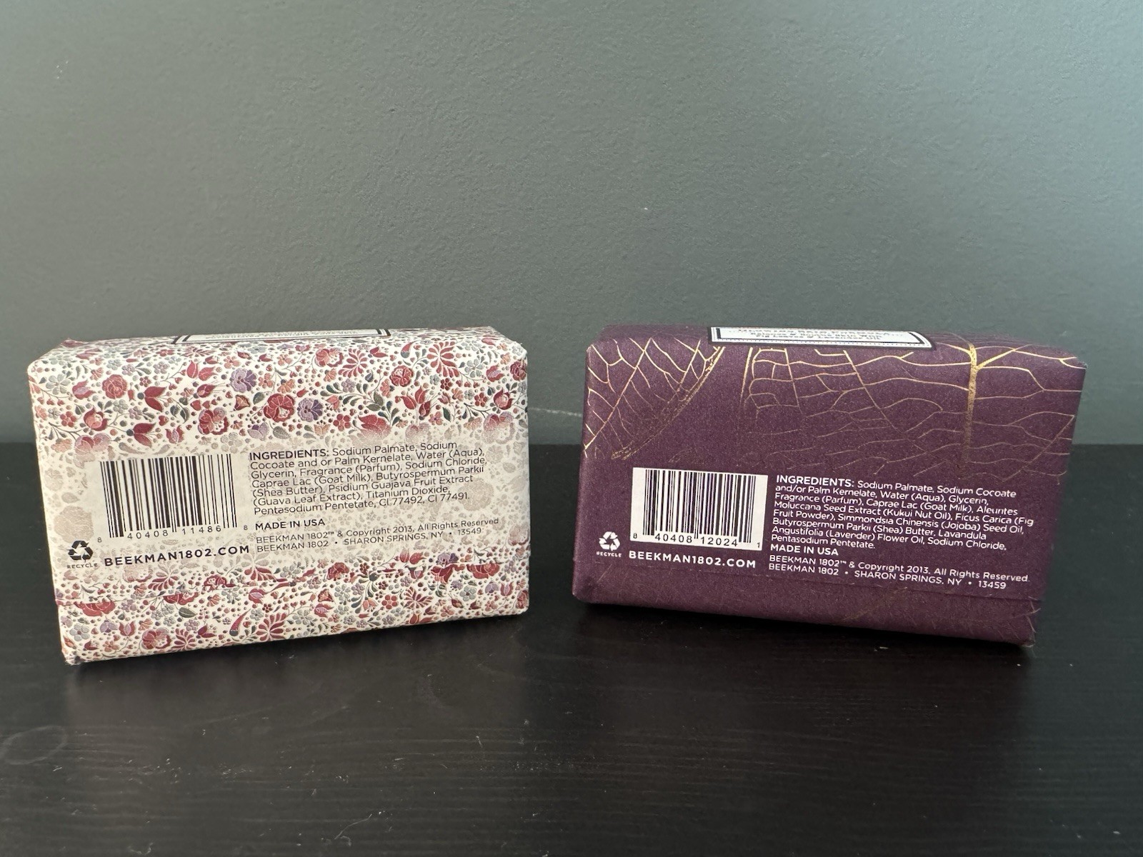 (2) Beekman 1802 Goat Milk Body Soap Bar 3.5oz FIG LEAF and HONEYED GRAPEFRUIT