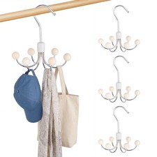3 PCS Hoodie Hangers, 360  Swivel Sweatshirt Hangers, Scarf Hanger, Wooden Cl...