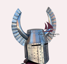 Zain Templar Brass Cross Crusader Helmet Metal Horn-knight Helmet-medieval Helme Zain Templar Brass Cross Crusader Helmet Metal Horn-knight Helmet-medieval Helme