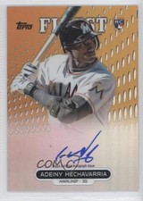 2013 Topps Finest Rookie Refractor Gold 5/50 Adeiny Hechavarria #RA-AH Auto 0p8
