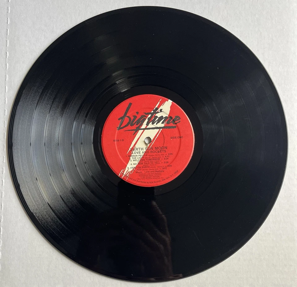 Love and Rockets - Earth Sun Moon Vinyl LP Big Time Records 1987 White Cover - Image 3 of 4