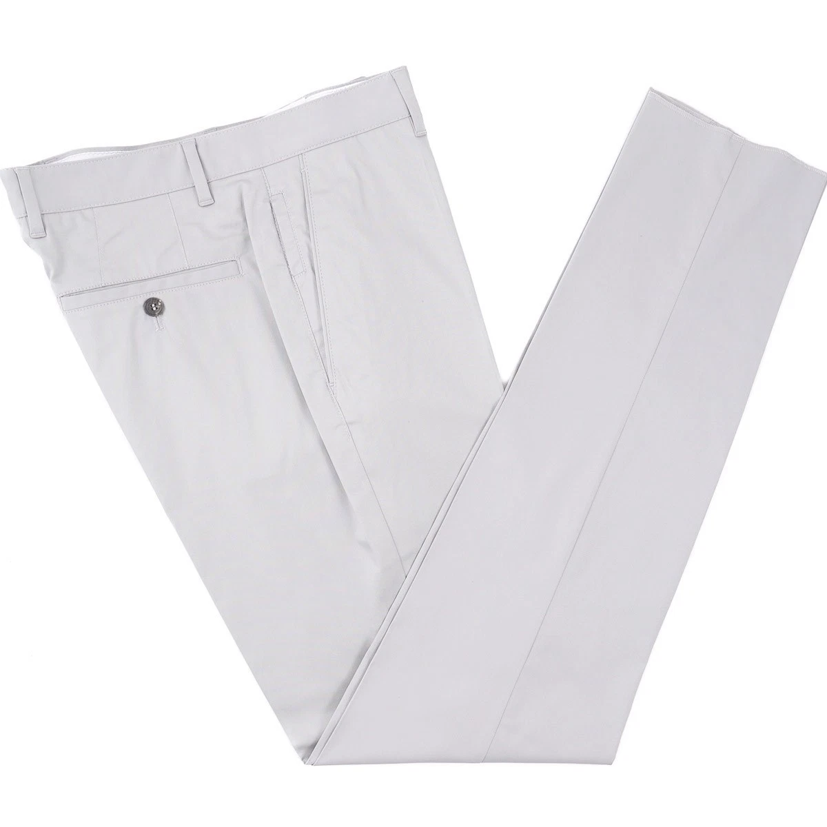Brett Johnson Gray Lightweight Cotton Flat-Front Chino Pants 38 (Eu 54) NWT