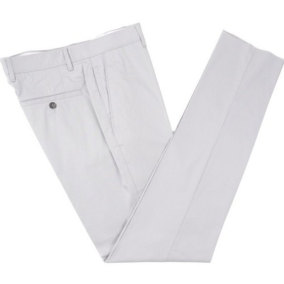 Brett Johnson Gray Lightweight Cotton Flat-Front Chino Pants 38 (Eu 54) NWT