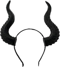 Devil Horns Headband Demon Witch Horn Headpiece Gothic Halloween Cosplay