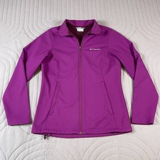Columbia Women's Small Purple Softshell Fleece Lined Full Zip Jacket