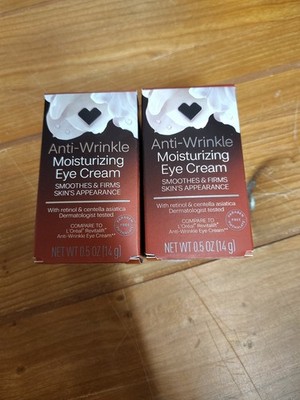 2 CVS ANTI-WRINKLE MOISTURIZING EYE CREAM SMOOTHES FIRMS SKIN'S APPEARANCE 0.5oz