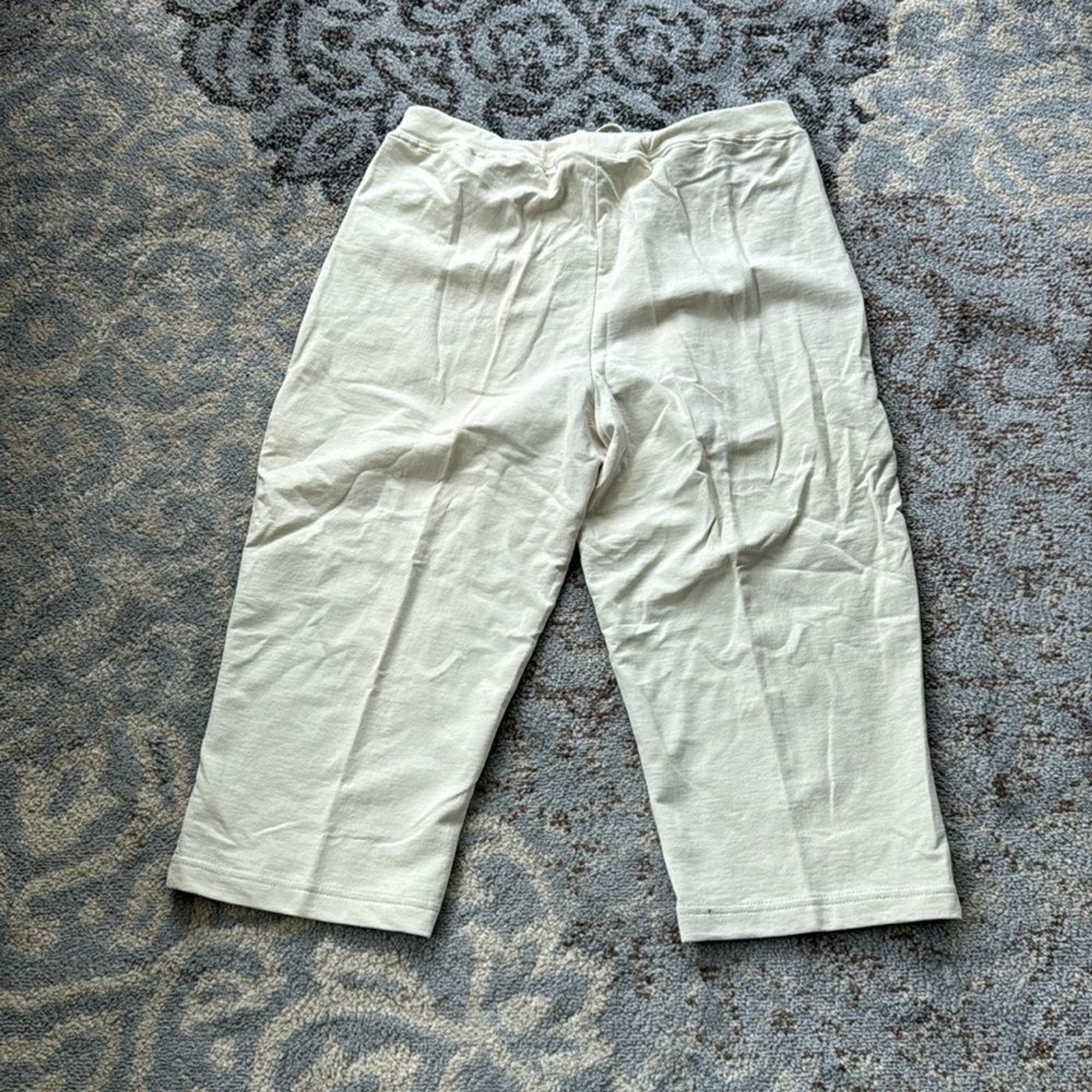 Basic Equipment Drawstring Capri Pants Khaki Large - image 7