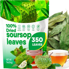 350 Soursop Graviola Dried Leaves for Tea - 100 Natural Whole Dried Soursop