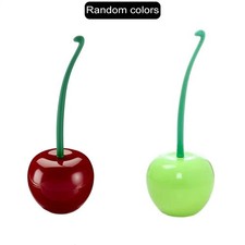 reative Toilet Brush Holder Set Cherry Shape Standing WC Cleaning Bathroom