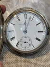 Antique Key Wind Elgin Pocket Watch In Coin Silver Case With Key - Runs