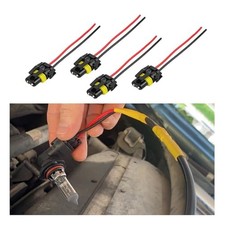 Female Adapter Wiring Harness Socket, 9005 9006 HB3 HB4 Heavy Duty Wire 4 PCS