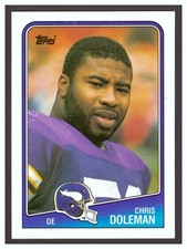 1988 Topps - Chris Doleman #157 Rookie Card - Minnesota Vikings - Nice & Clean. rookie card picture