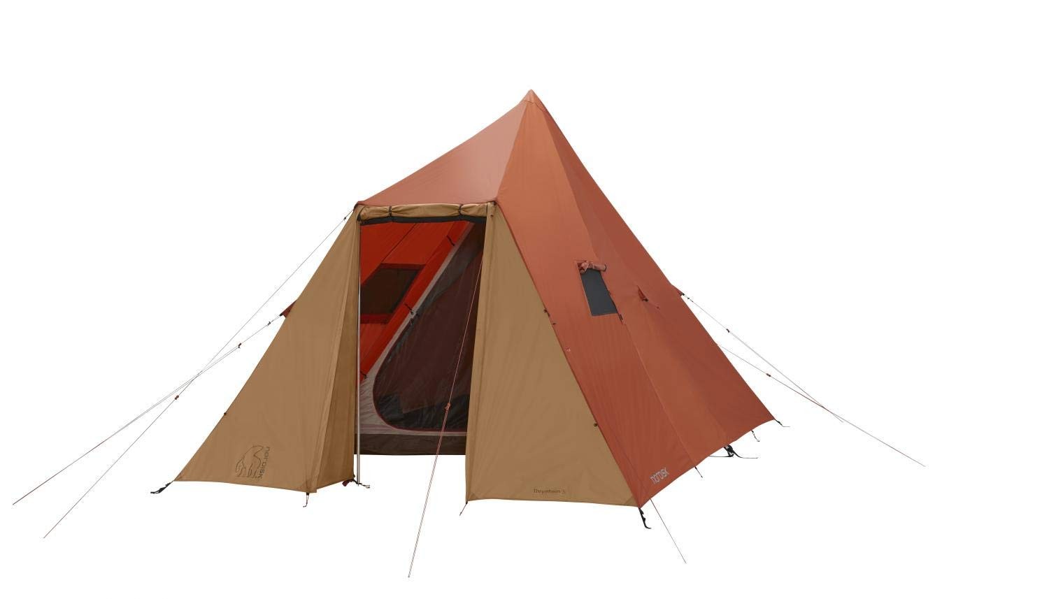 NORDISK Tienda de campaña al aire libre Thrymhelm 5 Tipi Pole Free Picante/Ca...