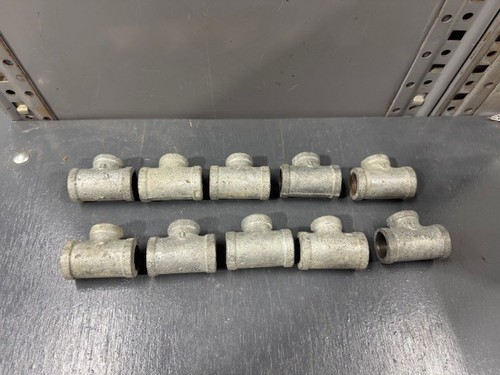 Galvanized Pipe Tee 1/2"x1/2"x3/8" Sole in lot of 10