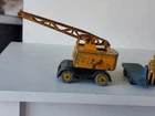 2 x DINKY VINTAGE VEHICLES..SUPERTOYS COLES MOBILE CRANE and B.E.V. TRUCK
