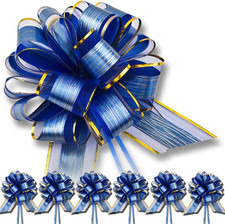 6 PCS Large Pull Bows, Gift Wrapping Bows, Gift Wrapping Ribbon Pull Bows Gift B