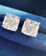 Pair of 2 Ct Lab Grown CVD Diamond Asscher Cut VVS1 D Color Diamond Certified