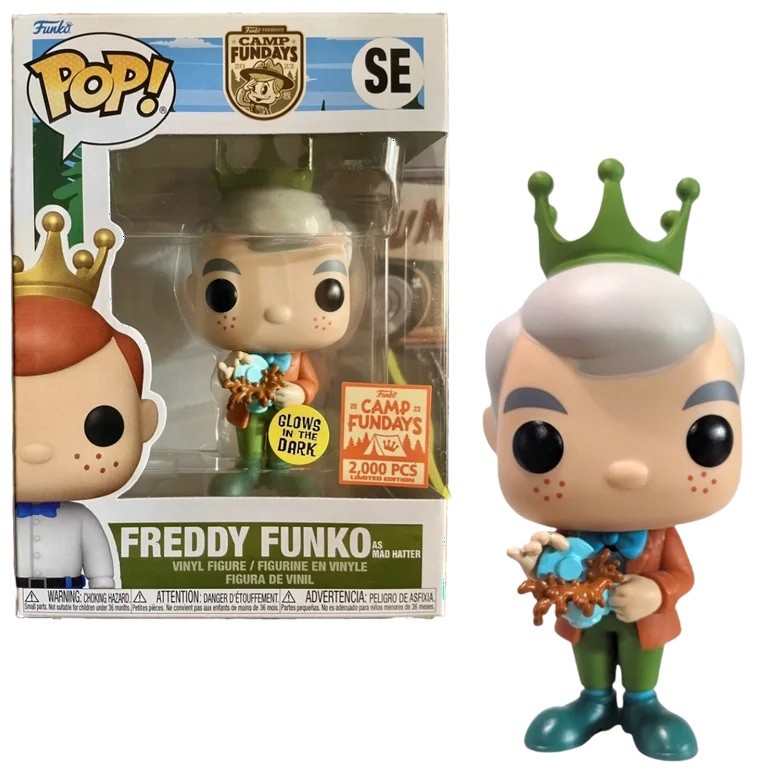 Freddy Funko as Mad Hatter Camp Fundays 2023 SE 2000 PCS LE Funko Pop - Glow