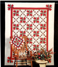 Meadow Lily Quilt Pattern Bed & Wall Quilt Si...