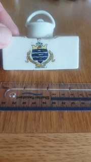 WW1 Crested China Fire place. Worthing crest