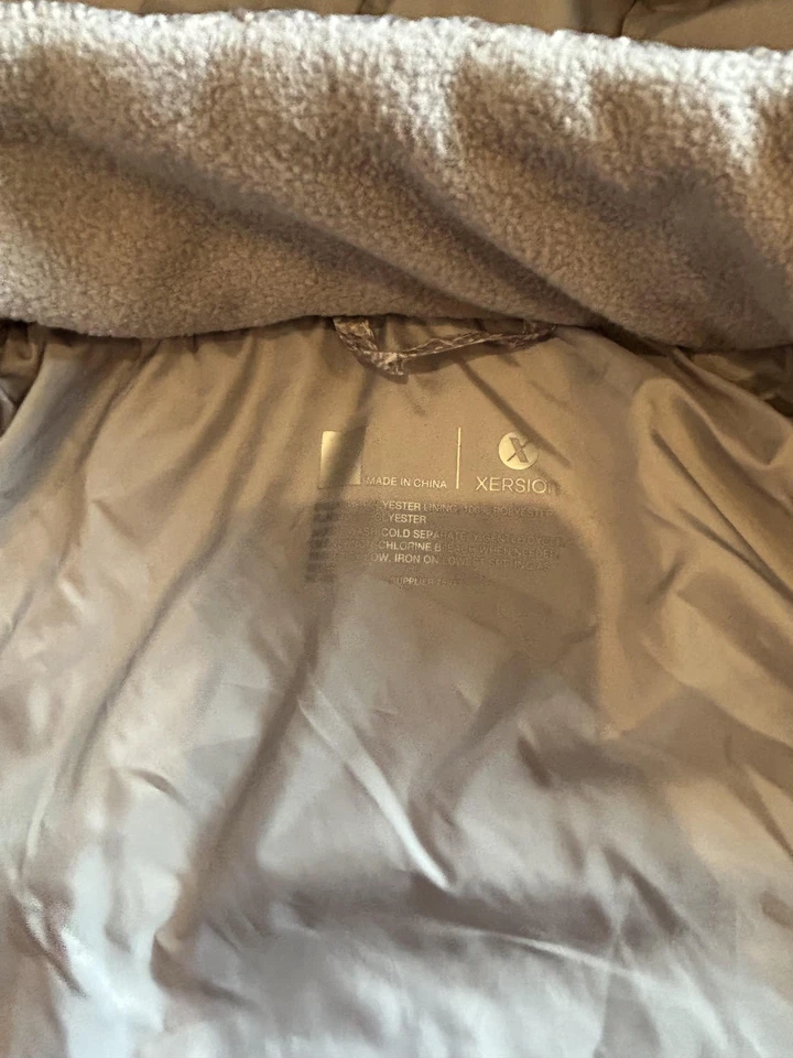 Chaqueta Xersion Mujer Mediana Con Capucha Acolchada Cremallera Completa Puffer Ligera Invierno Foto 4 de 4