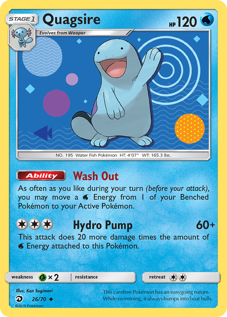 Quagsire 26/70 Uncommon Dragon Majesty Pokemon Reverse Holo Near Mint