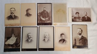 Vintage Cabinet Card Photo Lot People Portrait Antique Photographs