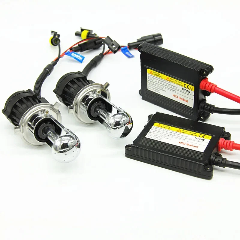 Kit de faros ocultos 55W H4-3 Bi Xenon Bixenon 12V DC 55W 6000K 8000K 4300K lámpara Foto 2 de 4