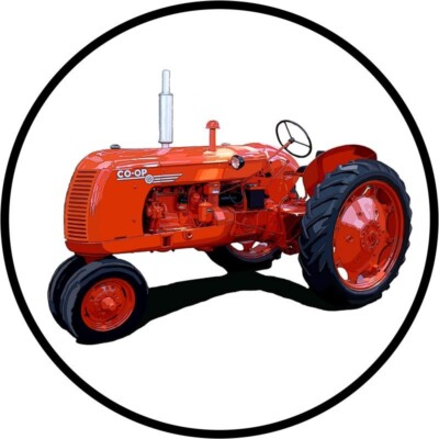 CO OP Model E3 Tractor NEW Sign: 14'' Dia. Round USA STEEL