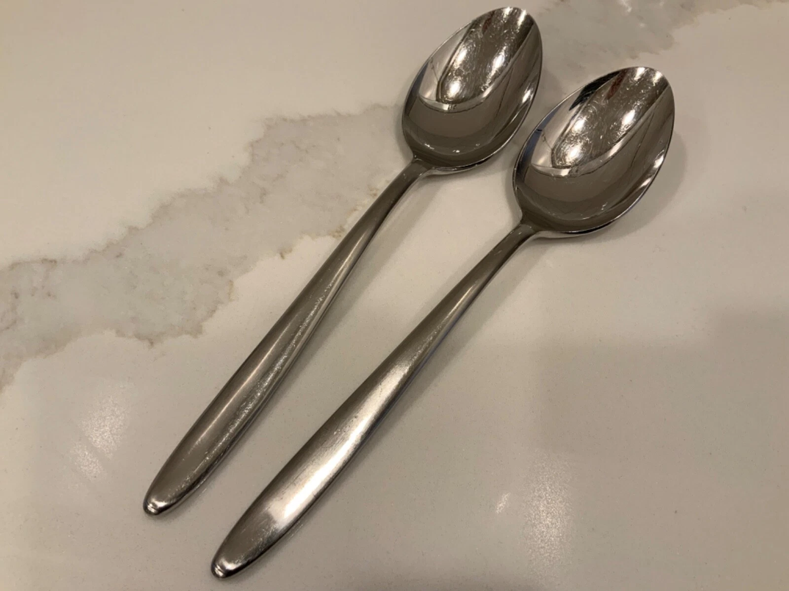MIKASA DUNE Serving Spoon Large Tablespoon Set (2) 8.5” Stainless 18/8