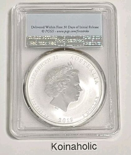 2019 P $1 Silver .9999oz Australia Year of Pig Privy Mark PCGS MS69 1st Strike - Picture 4 of 9