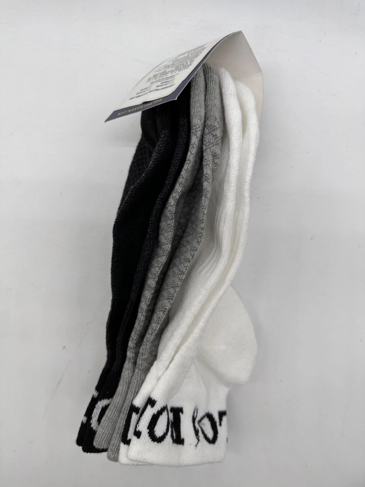 NEW 3 PAIR PACK POLO RALPH LAUREN MENS LOW CUT SOCKS 10-13 WHITE/GREY/CHAR/BLK - Изображение 4 из 4