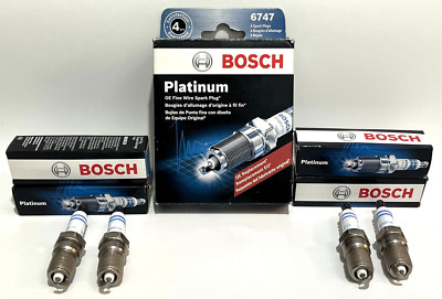 BOSCH 6747 OE Patinum Spark Plug - Pack of 4 - Fits FORD EXPLORER ESCAPE GM SRX