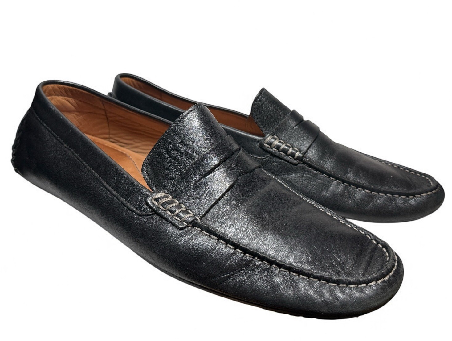 SAOLA Mocassini neri da uomo Flag Ltd. Scarpe da guida taglia 11M ex condizioni