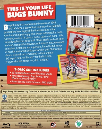 Bugs Bunny 80th Anniversary Collection(Blu-ray,Looney Tunes,Remastered)What's Up - Picture 6 of 6