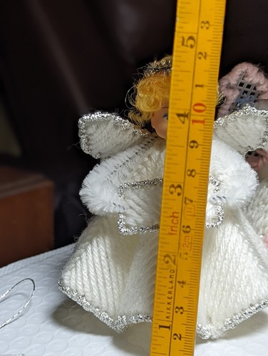 Vintage 5 Angel Doll Hand Crafted Folk Art Christmas ANGELS Religious Decor - Picture 12 of 12