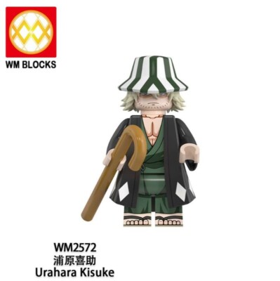 2 inch Custom Bleach Urahara Kisuke Minifigure with Sword , New/Mint