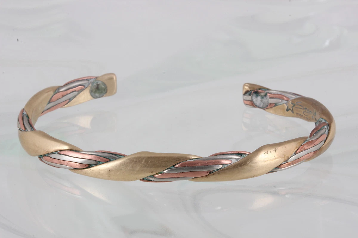 COSTUME SERGIO LUB CALIFORNIA THREE TONE CUFF BRACELET FASHION